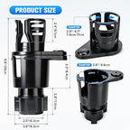 Universal 2 in 1 Car Cup Holder Expander with Adjustable Base, Fits Most Bottles - Image 4