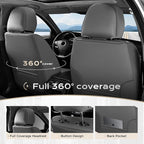Coverado Car Seat Covers, Front Covers for Cars, Car Seat Cover Front Seats, Automotive Seat Cover, Waterproof, Leather Car Seat Cushion, Universal Interior Covers Seat Protectors for Most Cars - Image 4
