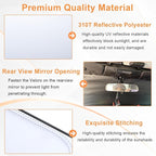 Windshield Sun Shade for Jeep Wrangler JK 2007-2018, Foldable Heat Shield with UV Protection, Custom Fit for 2/4 Door Models, Car Window Visor Accessories - Image 6