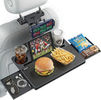 Car Back Seat Tray Table, Stable Foldable Auto Backseat Food Trays Desk for Rear Passenger Road Trip Eating & Work, Multifunctional Adjustable Travel Tray with Phone Drink Holder for Laptop iPad by EverywhereWeGo