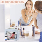 6PCS Clear Toiletry Bag,TSA Approved Travel Pouch with Zipper for Cosmetics and Toiletries，Diaper Bag Organizer Pouch Set, Purse Organizer and Clear Car Bag for Women and Kids - Image 2