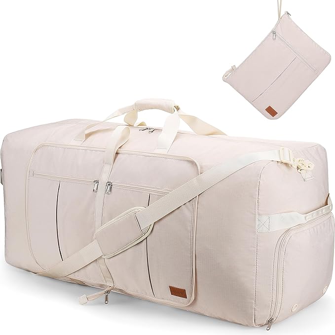 120L EXTRA LARGE Foldable Waterproof Travel Duffle Bag for Men and Women | with Shoe Compartment, Duffel for Weekender Gym Sport, Tear Resistant, Polyester by Urtala
