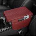 Stacool Upgraded Car Center Console Cover,Microfiber Leather Car Armrest Cover Cushion with 2 Storage Bags,Universal Car Armrest Storage Box (Red) by Unknown