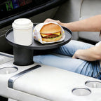 Car Tray 360° Rotating Cup Holder Table Organizer for Car Center Console Car Accessories Compatible with Most Vehicle - Image 2