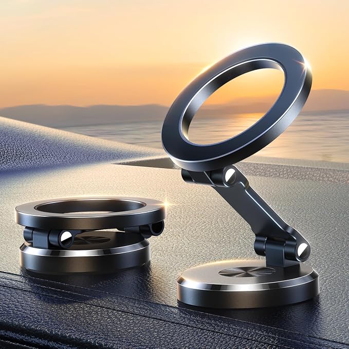 All-Metal MagSafe Car Mount, 360° Rotation Base Magnetic Phone Holder | Strong Magnets Car Phone Holder for Car Dash, Car Accessories for Women Men, Car Mount for iPhone 17 Pro Max Air 16 15 14 13 by JOYROOM