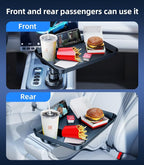Car Cup Holder Tray, Car Food Tray Table for Car Eating Lunch, Cup Holder Expander Insert Interior, Long Road Trip Essentials Travel Patrol Accessories Drink Holder Organizer for Semi Truck Rv - Image 7