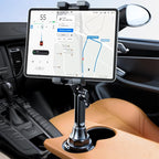 miracase Cup Holder Tablet Mount for Car, [2025 Latest Upgraded] Adjustable Long Neck Car Tablet Holder Friendly Compatible with iPad, Pro, Air, Mini Samsung Galaxy Tab, All 6.1-12.9" Tab by Miracase