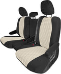 FH Group Custom Fit Car Seat Covers Specifically Made for Toyota Sienna 2011-2020, Car Seat Cover 2nd Row Set, 8 Seater Automotive Seat Covers in Beige Neoprene, Waterproof and Washable Seat Covers by FHGroup