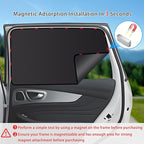 ZATOOTO Magnetic Car Window Shades 4 Pack, Car Window Curtains for Camping | Full Blackout for Privacy, 99% UV‑Block, Heat Insulation, Breastfeeding, Napping, Camping, and Travel, Metal Frame Fit - Image 5