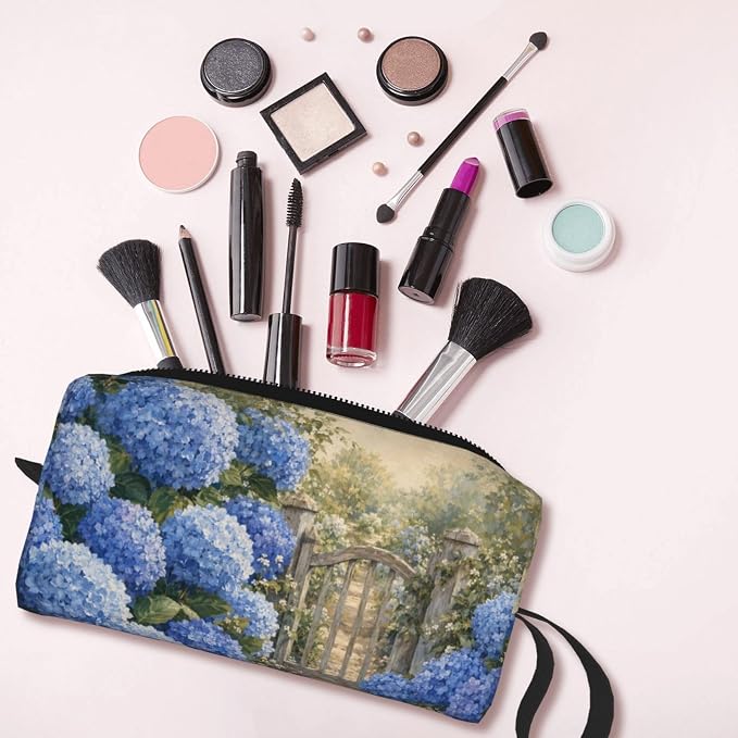 Vintage Wildflower Meadow Makeup Bag for Women, Cosmetic Pouch | Double-Sided Vintage Wildflower Cosmetic Organizer with Foam Padding for Women, Travel, Gym, School, and Daily Storage - Image 6