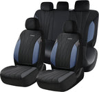 Coverado Car Seat Covers, Auto Car Seat Covers 5 Seats, Mesh Breathable Blue Seat Protectors for Car, Driver Seat Covers Universal Fit for SUV, Truck, Vans, Sedan by COVERADOAUTO