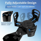 2 in 1 Car Cup Holder Expander, Adjustable Base (2.6-3.9") Dual Cup Holder Extender for Car, Universal Large Drink Holder Adapter Fits 32/40 oz Yeti, Hydro Flask, Mugs & Bottles, 360° Swivel - Image 3