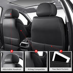 MIROZO Seat Covers,Leather Seat Cover Full Coverage for SUV Sedan Trucks | Black Seat Covers Full Set,Waterproof Leather Car Seat Covers,Universal Seat Protector For SUV Sedan Truck - Image 3