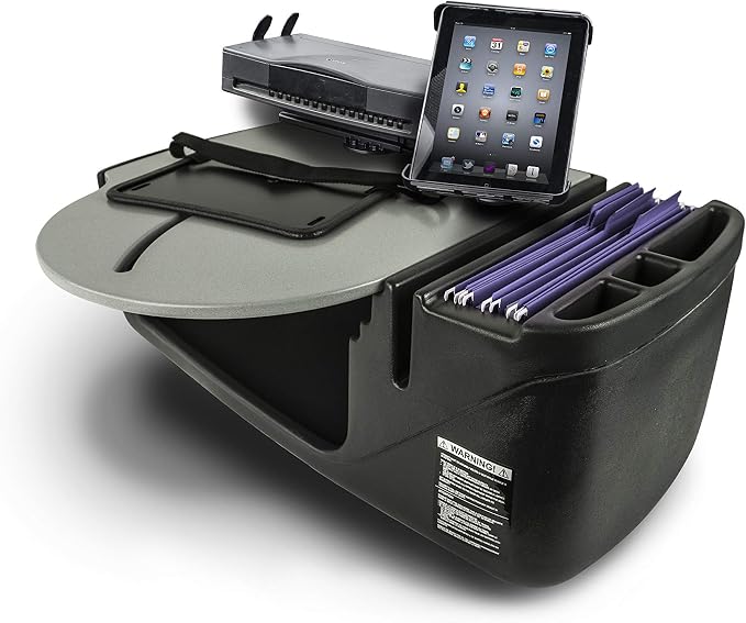 AutoExec AE-RMCD-PS-TAB-GT Roadmaster Car Desk for Your Vehicle Workstation and Mobile Office, with Printer Stand and Tablet Mount | Vehicle Workstation, Mobile Office, Printer Stand, Tablet Mount by AutoExec
