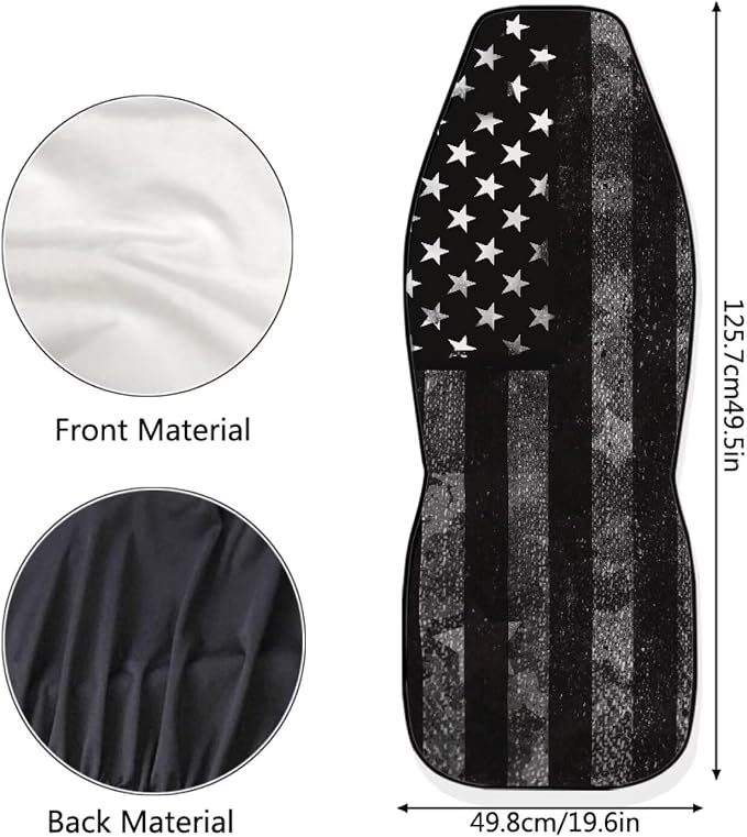 Automotive Seat Covers American Flag Print Seat Cover for Front Seats Only Universal fit for Cars, SUVs, Trucks American Flag Car Accessories Seat Protector - Image 6