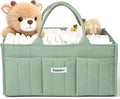 Quilted Diaper Caddy Organizer, Nursery Storage Basket with Dividers | Waterproof Caddy with Sturdy Handles, Portable for Changing Table or Car, Newborn Essentials, Baby Shower Gifts by Unknown