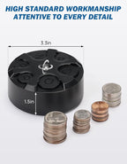 JOYTUTUS Universal Coin Holder, Large Capacity Coin Holder for Car, Portable Car Change Holder Coin Organizer, Car Trucks Accessories, Coin Sorter for Car & Wallet & Pocket - Image 4