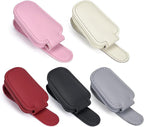 Shering Sunglasses Holders for Car Sun Visor, Magnetic Leather Glasses Eyeglass Hanger Clip for Car, Visor Sunglasses Holder Clip Car Accessories for Truck(4, Black) | Magnetic Leather Eyeglass Hanger Clip for Car Visor, One-Hand Easy Operation, Interi... - Image 4