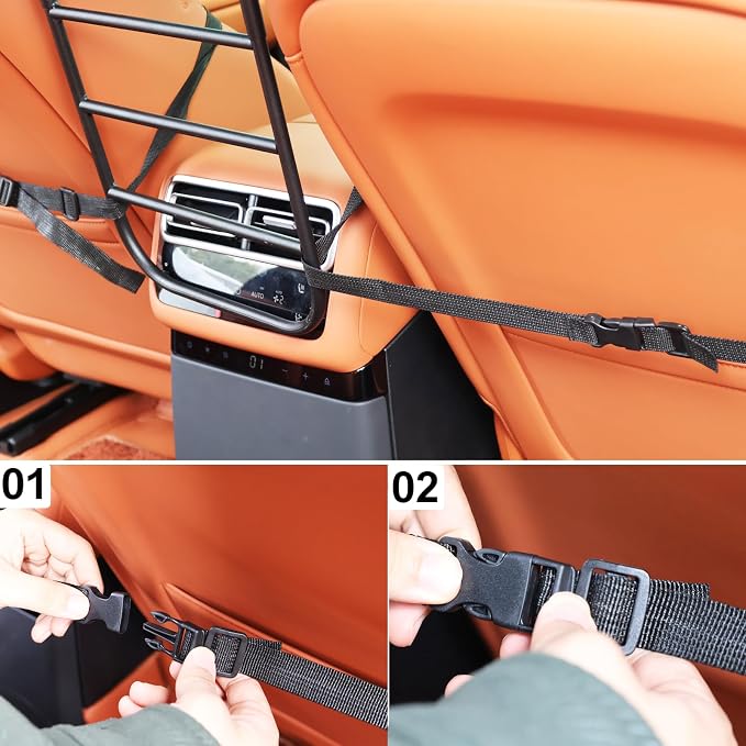 Metal Car Dog Barrier for Small to Medium Dog,Hard to Climb Over,Durable Pet Barrier for Car,Elastic Ropes & Buckle Straps Firmly Fixed,Easy Installation,Limited Lifetime Warrnaty - Image 5