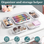 Clear Hard Shell Zipper Cases (5 Packs), Plastic Hard Sided Zippers Pouches Clear Hardshell Pencil Case For Storage, Diaper Bag Organizer Bliss Bins 4*Small/1*Medium - Image 4