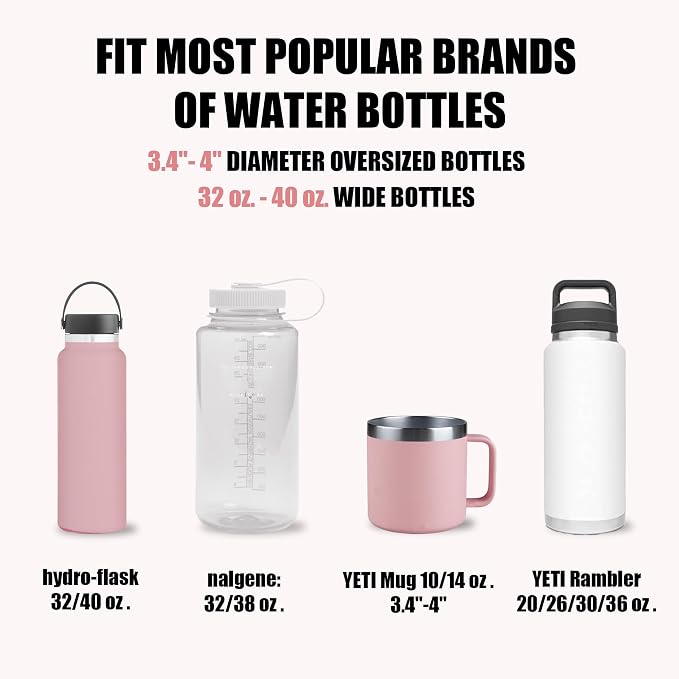 SEVEN SPARTA Car Cup Holder Expander for 32-46oz Large Bottles & Tumblers | Larger Version Fits Yeti 46oz, Hydro Flask & Nalgene, Upgraded Adjustable Offset Base, Fits 3.5"-4" Bottles, Mugs & Tumblers - Image 7