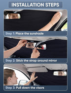 Autovir Windshield Sun Shade Fit for 2012-2024 2025 2026 Tesla Model S | Sunshade, Front Car Window Shades Sun Visor, Blocks UV Rays & Heat, Car Accessories - Image 4