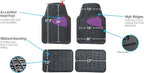 FH Group Automotive Floor Mats - Heavy-Duty Rubber Floor Mats for Cars, Universal Fit Full Set, Climaproof Floor Mats, Trimmable Floor Mats for Most Sedan, SUV, Truck Floor Mats Purple - Image 2