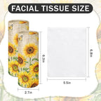 Arttown Car Tissue Holder for Cup Holder Floral Facial Tissues 12 Pack | Bulk 3-Ply,Refillable Marble Print Cylinder Tissue Boxes,Fit Car Home Office School (600 Sheets Total,50 Sheets Each) - Image 2
