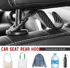 4 PCS Car Seat Headrest Hook, S Type Auto Rear Seat Hanger Holders Backpack Storage Hooks, Universal Vehicle Storage Organizers for Wallet Purse Bag Cloth Umbrella (Black) - Image 4