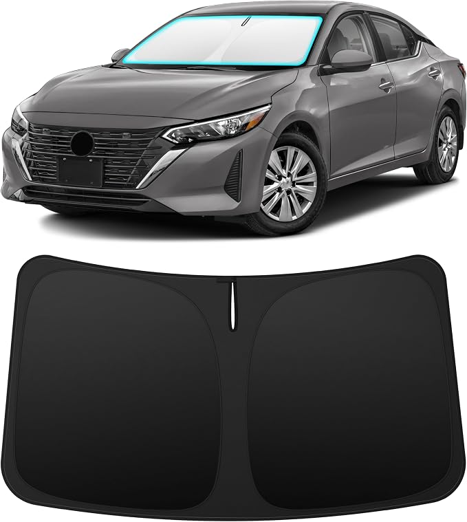 INSAUTO Custom Fit Windshield Sun Shade for Nissan Sentra 2020-2025 | Foldable Front Window Sunshade Car Accessories, UV & Heat Reflector, Keeps Interior Cool, Includes Storage Bag by INSAUTO
