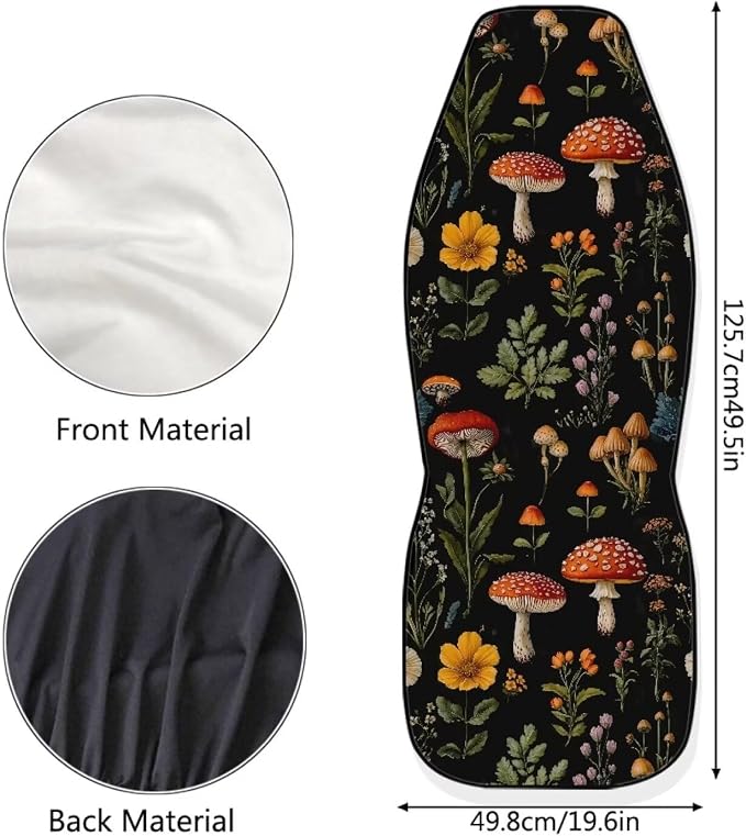 Mushroom Forest Car Seat Covers for Front Seats SUV Truck Van Sedans Bucket Seat Covers for Women Men, Mushroom Forest Washable and Breathable Car Accessories Seat Protector - Image 7