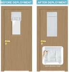 RYB HOME Front Door Window Covering Tie Up Small Sidelight Curtain Blackout | No Drill, Privacy Office Classroom Door Window Shade, Adhesive Rv Travel Curtains Portable,W12 x L40, Brown, 1 Panel - Image 5
