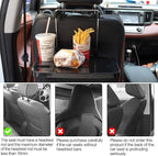 Foldable Car Seat Back Portable Tray for Food Dining Drink and Laptop, Hanging Car Steering Wheel Tray (Black) - Image 3