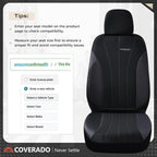 Coverado Car Seat Covers Front Seats, Auto Seat Covers Full Set, Mesh Breathable Seat Protectors, 2 Seats Black Automotive Seat Covers, Universal Fit for SUV, Sedan, Truck - Image 4