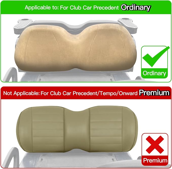 NOKINS Golf Cart Diamond Vinyl Seat Covers Fits Club Car Precedent 2004-UP | OEM Standard Front Seat Cushion,No Nails Required - Image 8