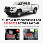 Truckiipa Tacoma Leather Car Seat Covers Full Set Truck Seat Covers Cushion Fit for 2016-2023 Toyota Tacoma Double Crew Cab, Full Set, Black - Image 7