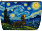 Starry Sky Dachshund Makeup Bag Cute Dog Cosmetic Bag Gifts for Women 02 | Durable Travel Organizer Pouch for Women, Outdoor Portable Toiletry Bag, Christmas Birthday Gift for Mom Friend, Dog lovers by Lovdazzles