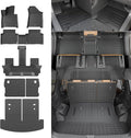 Rongtaod Floor Mats Full Set 7 PCS for 2024-2026 Hyundai Santa Fe 6&7 Seats | for Gas&Hybrid, Floor Liner, Trunk Mat with Backrest Mat, 2nd Row Kick Mats, TPE All Weather Santa Fe Accessories by Rongtaod