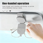 Sunglass Holder for Car Visor, Magnetic Leather Eyeglass Holder, Universal Car Sunglass Organizer Visor Accessories for SUV Truck Pickup, 2 Pack (Gray) - Image 6