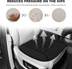 Car Seat Cushion, 1.2" Thick Comfort Memory Foam Auto Seat Pad with Non Slip Bottom, Breathable Driver Seats Pillow Pressure Relief Chair Cushion for Vehicle Office Home (Black) - Image 4