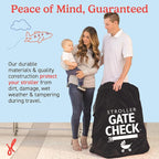 J.L. Childress Gate Check Travel Bag for Single & Double Strollers, Black | AirTag compatible Gate Check Bag keeps strollers clean, protected & easy to identify when airport gate checking - Image 5