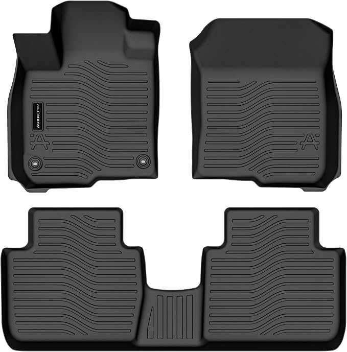 AUXKO All Weather Floor Mats for Honda HR-V 2023-2026 Include Hybrid | High Wall,All-Weather,All Season,Odorless,Anti Slip,Rain&Salt Resistant,TPE Material,Black,Accessories,Pet Friendly - Image 2