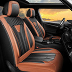 Fit Altima Car Seat Covers for Nissan Altima 2010-2025 2026- Full Set Premium Leather, Waterproof&Breathable, All-Weather Seat Cushion Protecto & Airbag Compatible, Full Set Brown & Black by Unknown