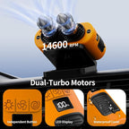 Socool 14500mAh Portable Car Fan Rechargeable Battery Opearated, Clip on Car Seat Headrest 360 Rotatable, 5-Speed Backseat Fans for Baby Rear Facing Cooling with Dual Air Outlets for SUV RV Truck - Image 2