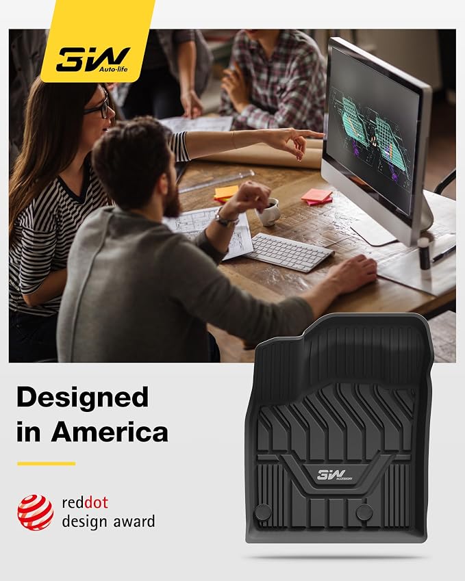 3W Floor Mats for Nissan Rogue 2014-2020 (NOT Rouge Sports/Select Models) | Anti-Slip, Waterproof Protection, TPE All Weather, Easy To Clean, Safety Comes First, Easy Installation, Custom Fit - Image 9