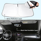 Front Windshield Sun Shade Foldable Car Front Window Sun Shade Windshield Shade Custom Fit for 2020-2026 Ford Escape Block UV Rays Car Accessories Heat Keep Cooler - Image 2