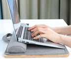 Bamboo Lap Desk for Laptop with Cushion Tablet Phone Holder Handle | Laptop Stand with Anti-Slip Strip Fits up to 14 inch Portable Computer Lap Desk for Couch, Bed & Car - Image 7