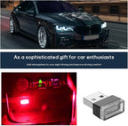 Dickno 4 PCS USB LED Car Interior Atmosphere Lamp, Portable Mini LED Night Light, Plug-in USB Interface Trunk Ambient Lighting Kit, Universal Vehicle Interior Accessories (White+Red) - Image 6