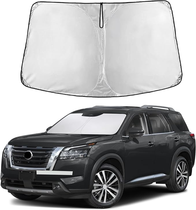 EcoNour Windshield Sunshade Compatible for Nissan Pathfinder 2022-2025 2026 | Sun Visor for Front Windshield & Window Sun Shade Cover, UV Heat Blocker & Protector, Car Accessories by EcoNour
