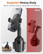 APPS2Car Universal Car Cup Phone Holder | Quick Extension Long Arm | 360° Swivel | Adjustable for iPhone, Samsung, Google, and All Smartphones | Stable & No Shake Design - Image 4